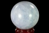 Polished Blue Calcite Sphere - Madagascar #149346-1